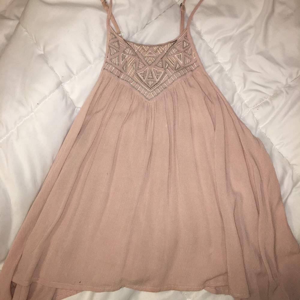 flowy blush colored tank top